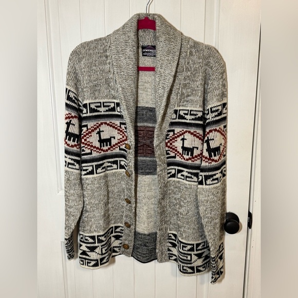 Vintage Dimension by Milford Reindeer Cardigan - Picture 1 of 5